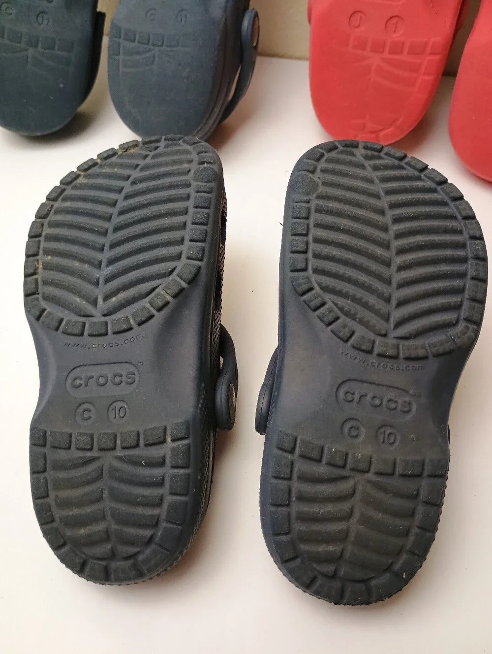 Kids Red and Navy Clog Sandals - Crocs Style